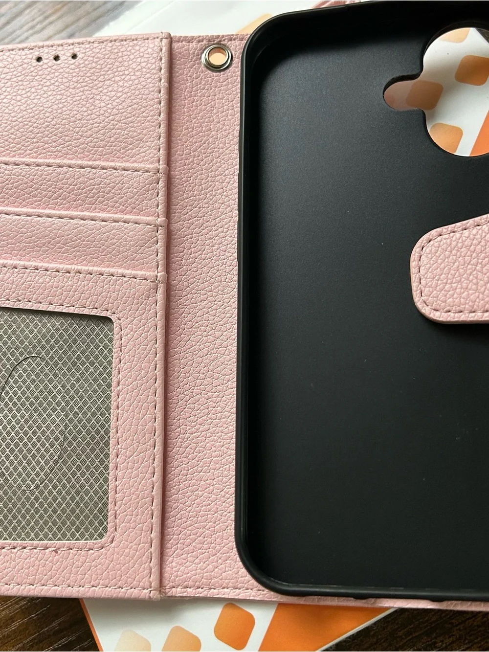 Arae Pink Wallet iPhone 16 Case - Wristlet Strap